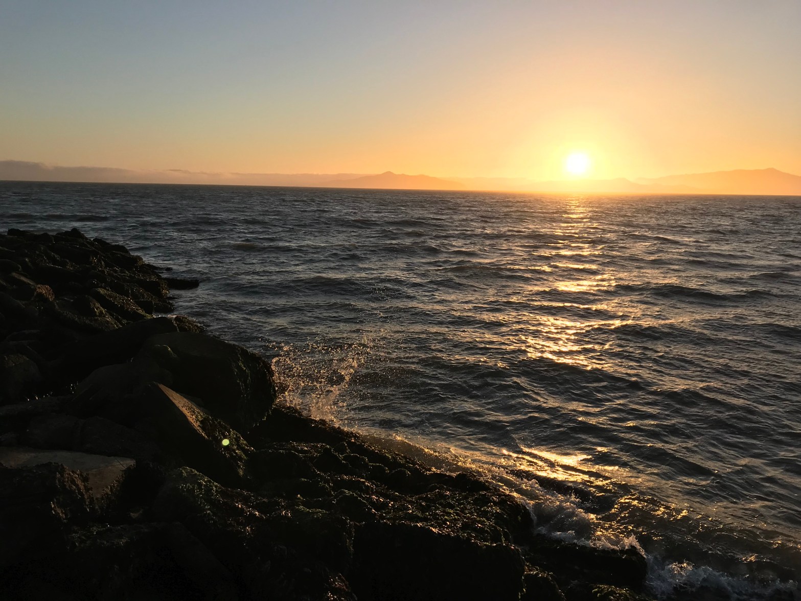 Sunset over the ocean